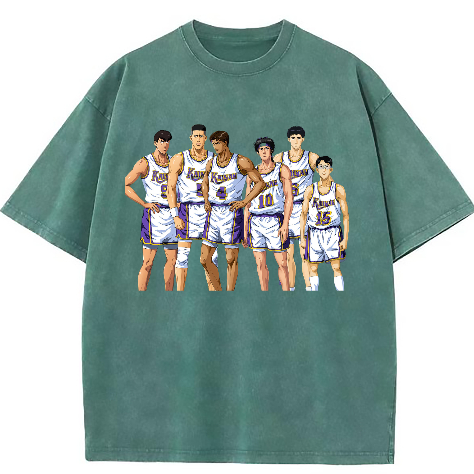 （画像用） SLAM DUNK／スラムダンク 綿100% ヴィンテージ風 半袖Tシャツ（フロントプリント）